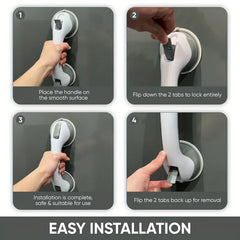 Bathroom Handrail With Vacuum Sucker For Safety Support