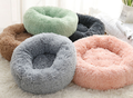 Round Plush Dog Bed — Calming Donut Bed for Small Dogs & Puppies