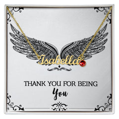 Custom Name Necklace With Birthstone