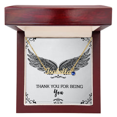 Custom Name Necklace With Birthstone