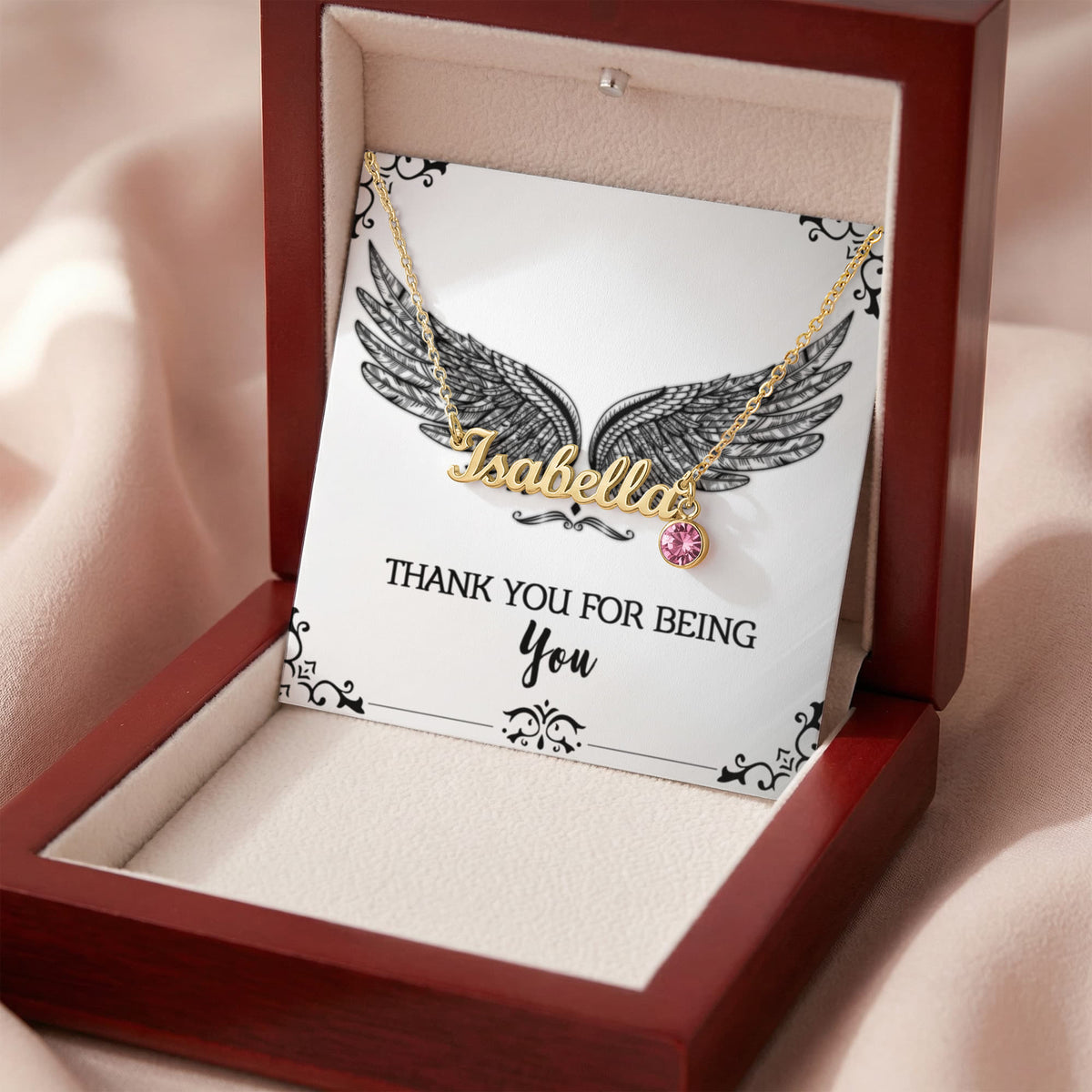 Custom Name Necklace With Birthstone
