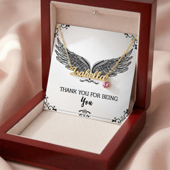Custom Name Necklace With Birthstone