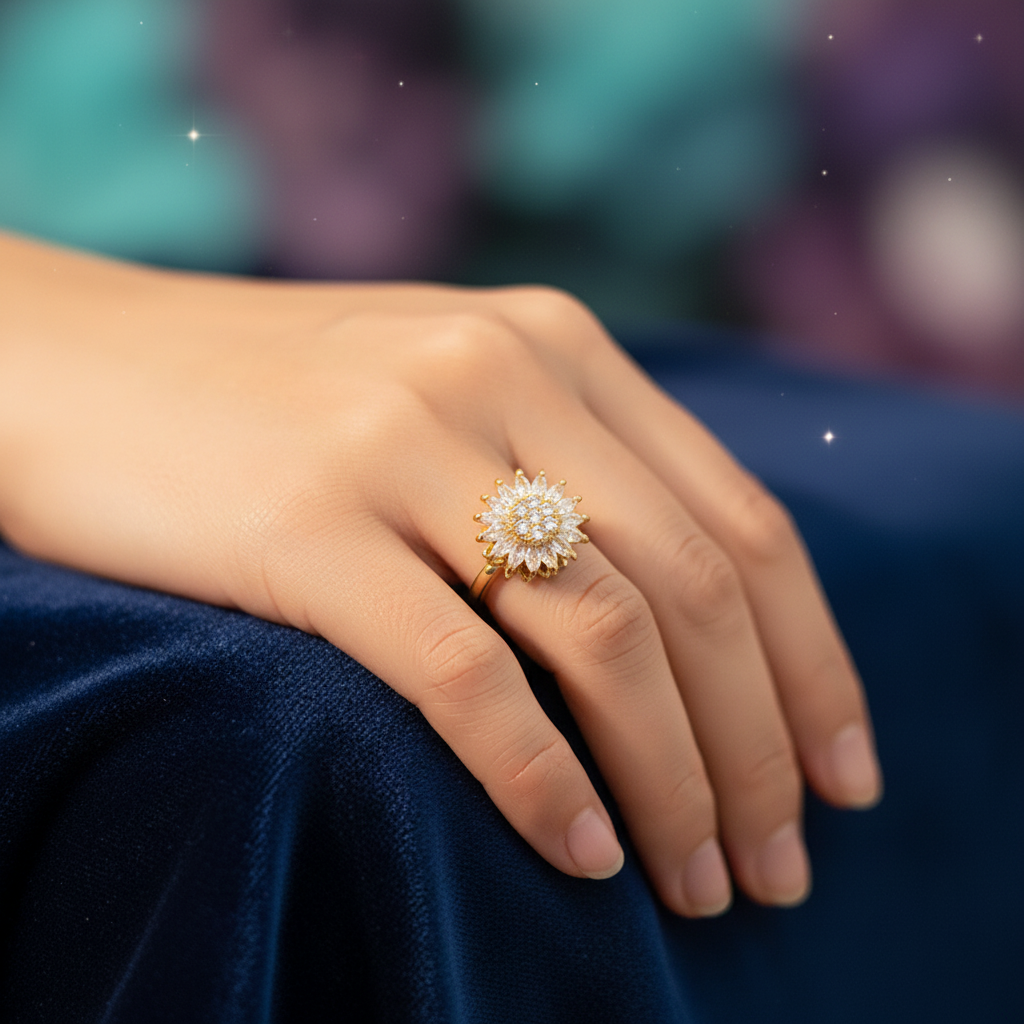 Sunflower Rotation Ring Lifestyle